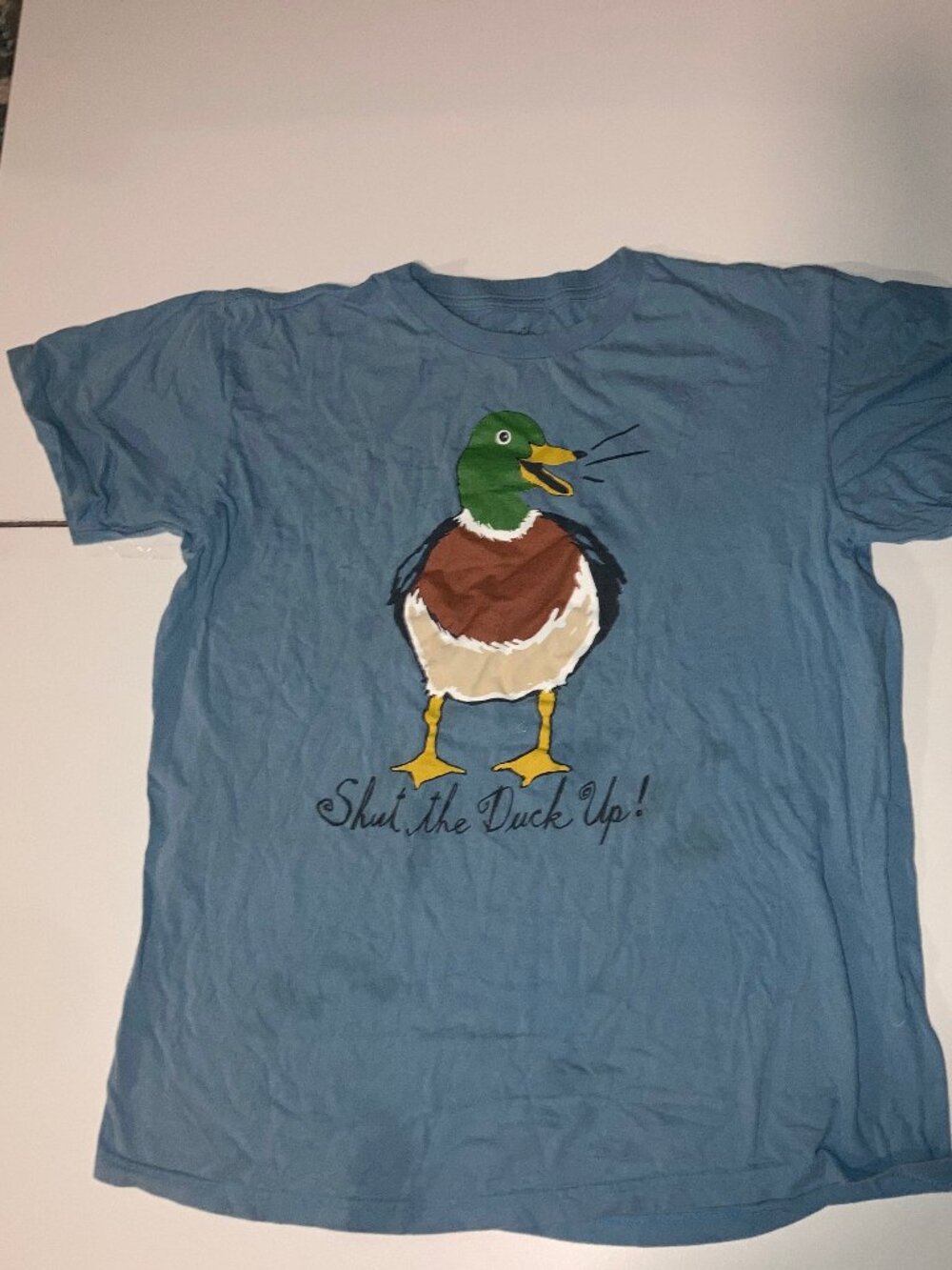 Vintage Hatley Medium Shut the Duck Up! Mallard Duck Graphic Shirt